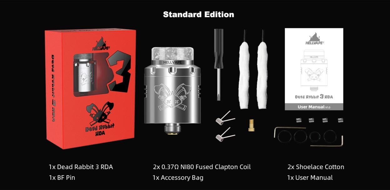 Hellvape Dead Rabbit V3 RDA included in the package