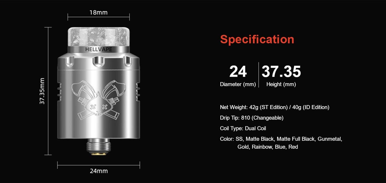 Hellvape Dead Rabbit V3 RDA Specifications